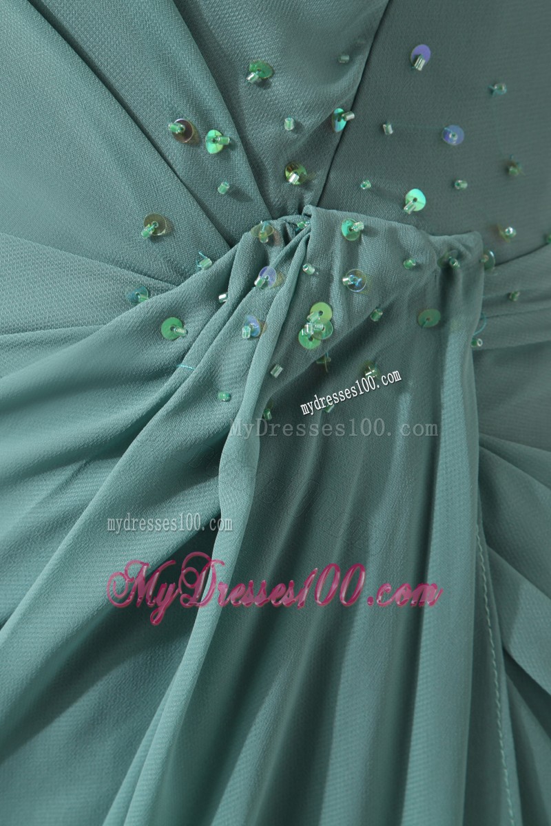Green Column Sweetheart Sequins Prom Dress with Matching Jacket