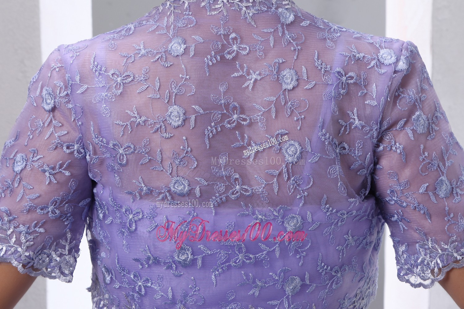 Lilac Spaghetti Straps Brush Ruching Mother Bride Dress
