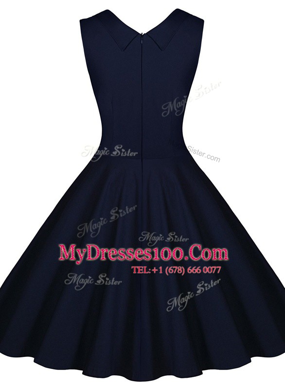 Fine Navy Blue Sweetheart Zipper Ruching Prom Evening Gown Sleeveless