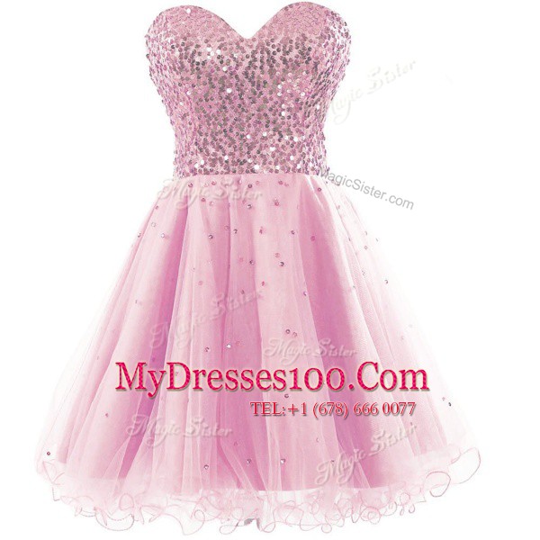 Customized Sleeveless Knee Length Beading and Ruching Lace Up Evening Gowns with Black