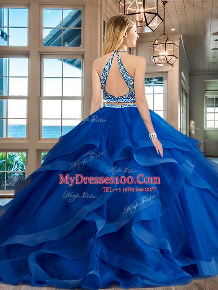 Scoop Purple Sleeveless Tulle Backless 15 Quinceanera Dress for Military Ball and Sweet 16 and Quinceanera
