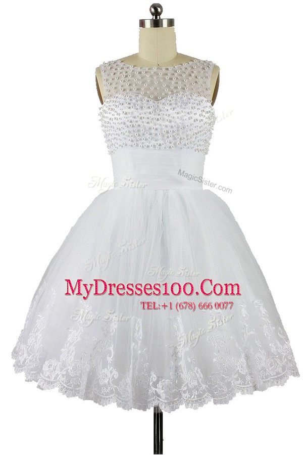 Sleeveless Beading and Appliques Zipper Evening Dresses
