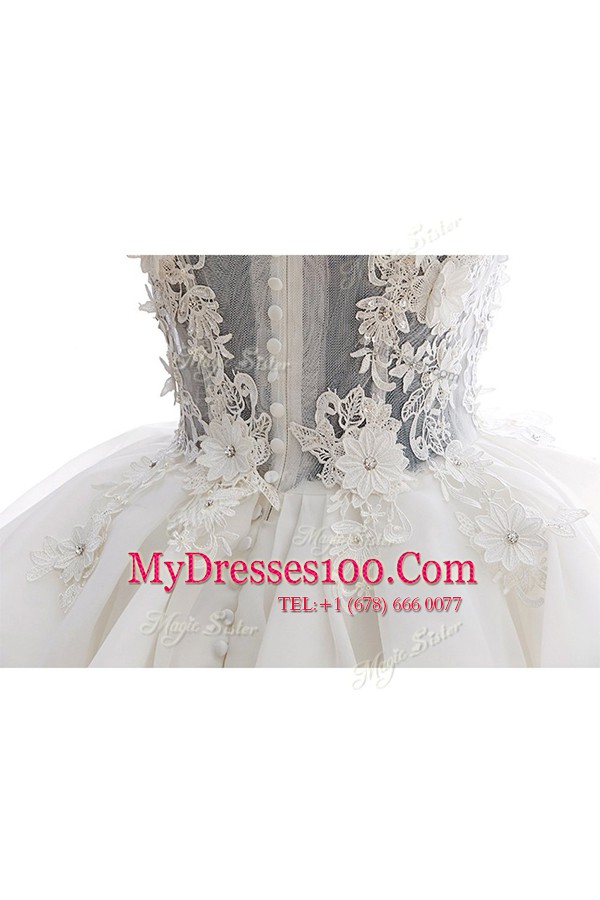 Off the Shoulder Lace White Zipper Womens Party Dresses Beading Sleeveless Knee Length