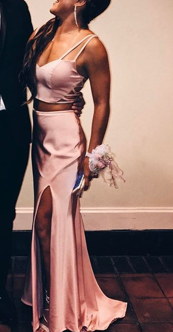 Romantic Mermaid Pink Prom Gown Prom and For with Ruching Spaghetti Straps Sleeveless Sweep Train Zipper