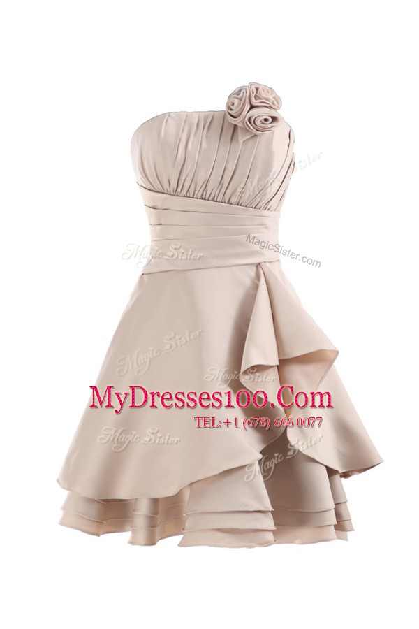 Pleated Lavender Sleeveless Satin Lace Up Evening Dress for Prom and Party