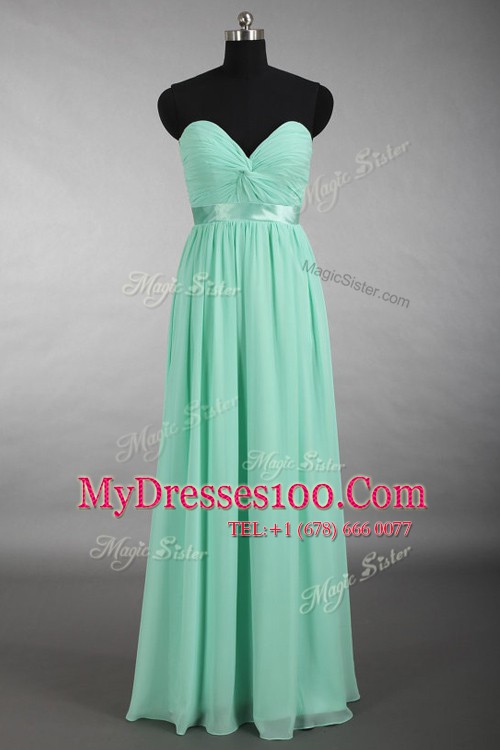 Sleeveless Ruching Zipper Prom Evening Gown