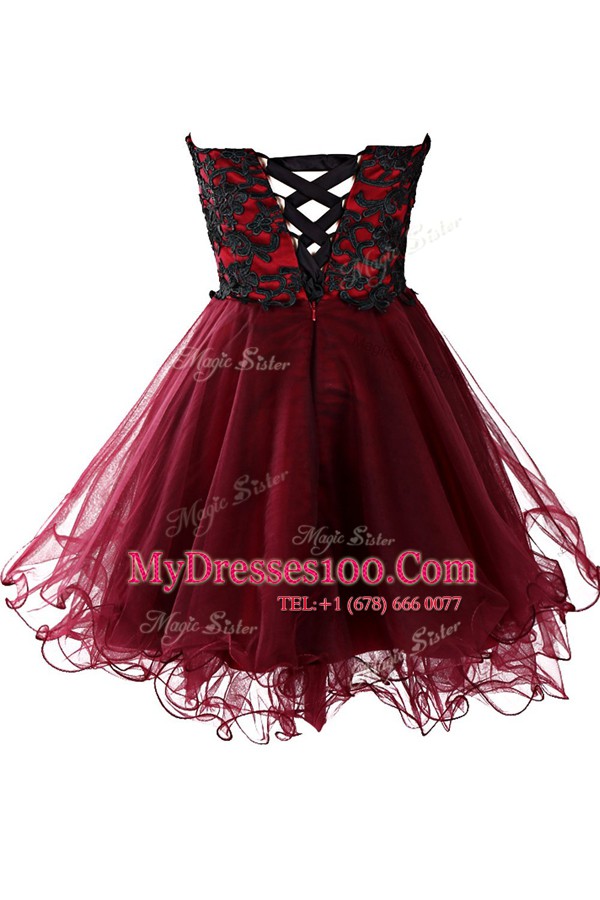 Sleeveless Lace Zipper Cocktail Dresses