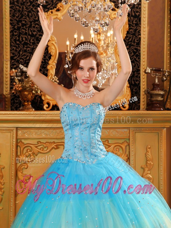 Luxurious Colorful Sweetheart Beading Satin and Tulle Quinceanera Dress