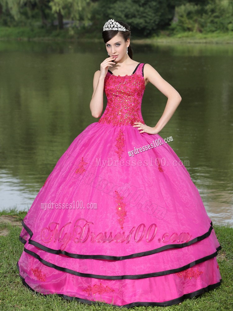 Embroidery Fuchsia Quincanera Dresses with Detachable Long Sleeves