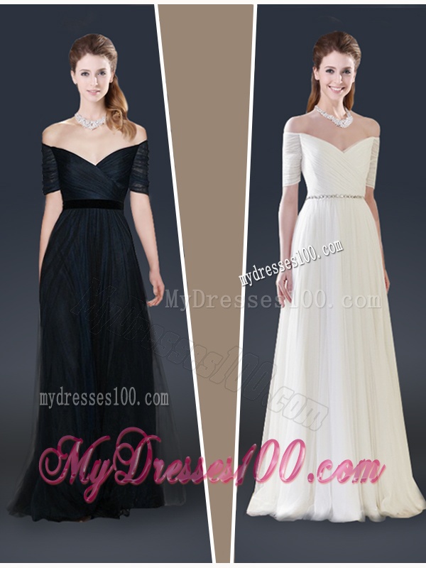2016 Winter Perfect Empire Off the Shoulder Evening Dresses