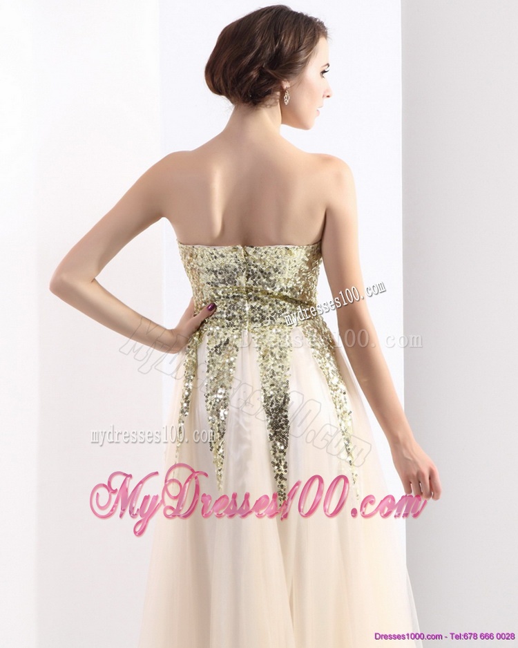 Exquisite 2016 Sweetheart Floor Length Evening Dress with Sequins