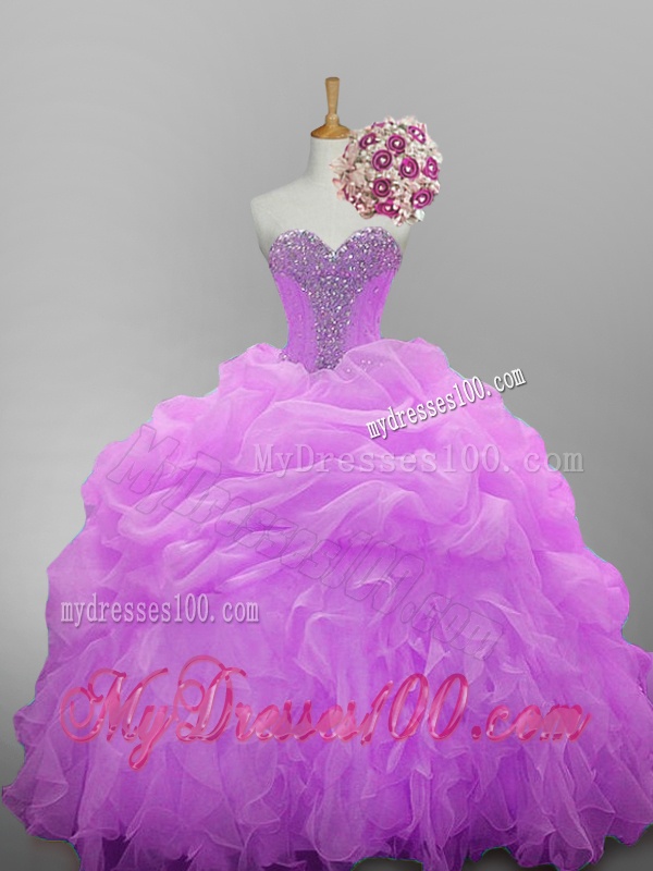 2016 Pretty Sweetheart Quinceanera Dresses with Beading and Ruffled Layers