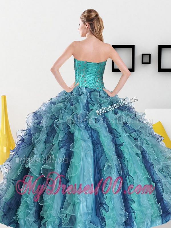 Discount Beading and Ruffles Sweetheart Sweet 16 Dress for 2016