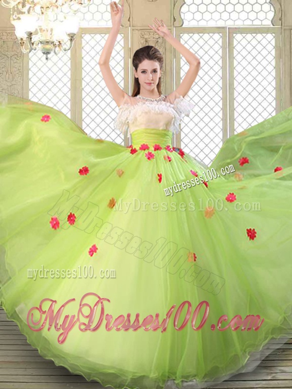 Spring Beautiful Scoop Quinceanera Dresses with Ruffles