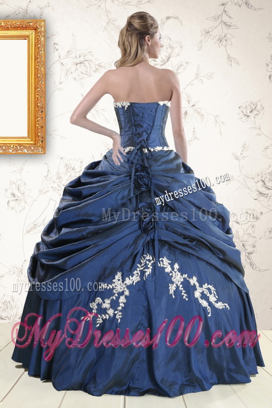 Perfect Sweetheart Navy Blue Quinceanera Dresses with Wraps