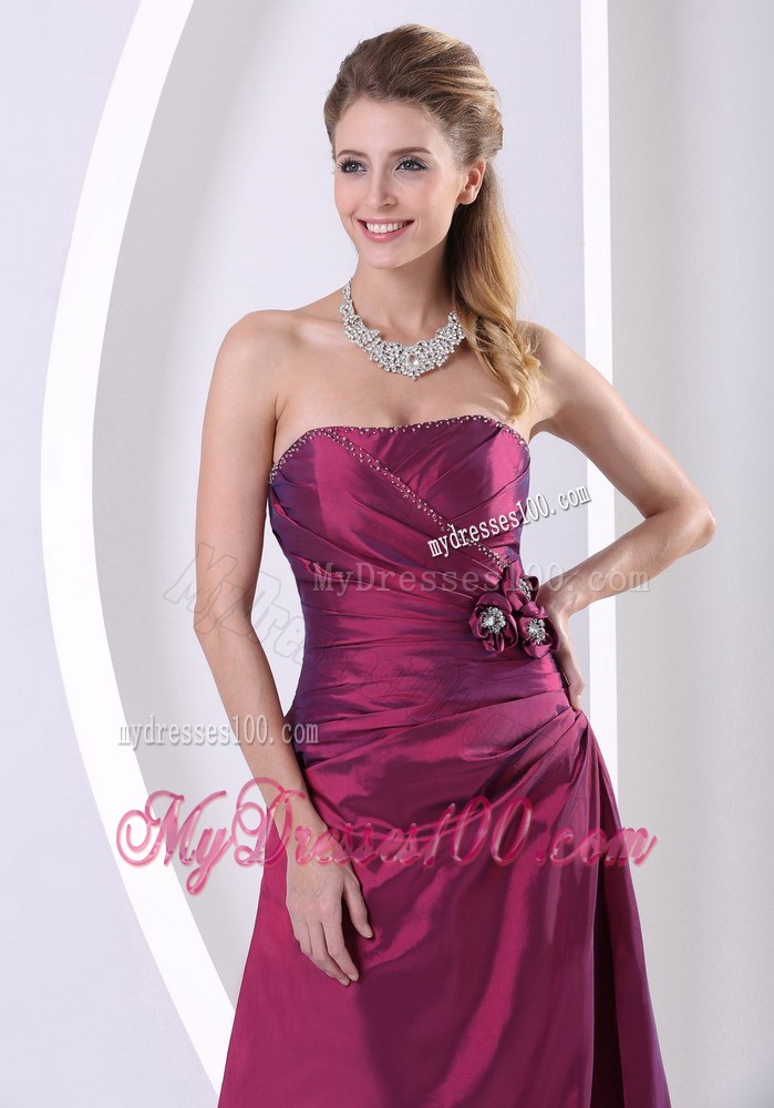 Custom Made Hand Made Flowers and Beading Prom Celebrity Dress