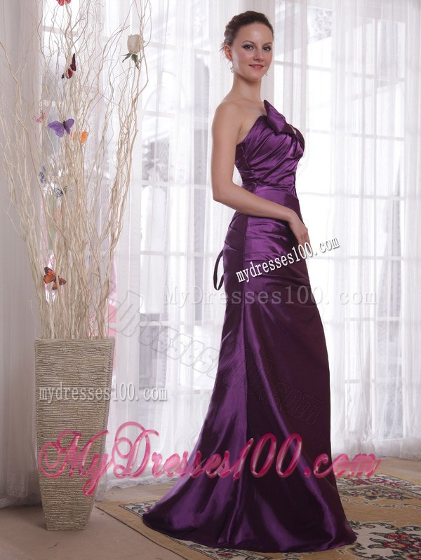 Purple Column Sweetheart Pleat PromCelebrity Dress for Women 2013