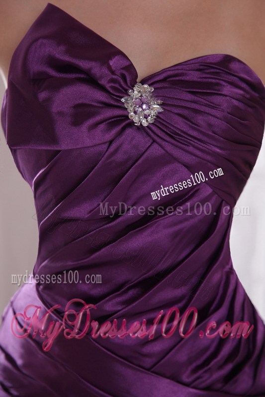 Purple Column Sweetheart Pleat PromCelebrity Dress for Women 2013