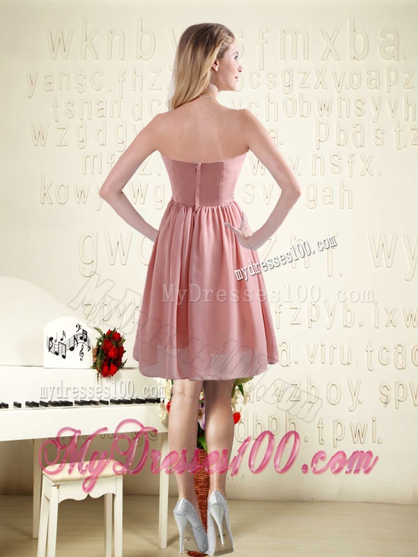 Fitted Sweetheart Empire Chiffon Bridesmaid Dresses with Ruching