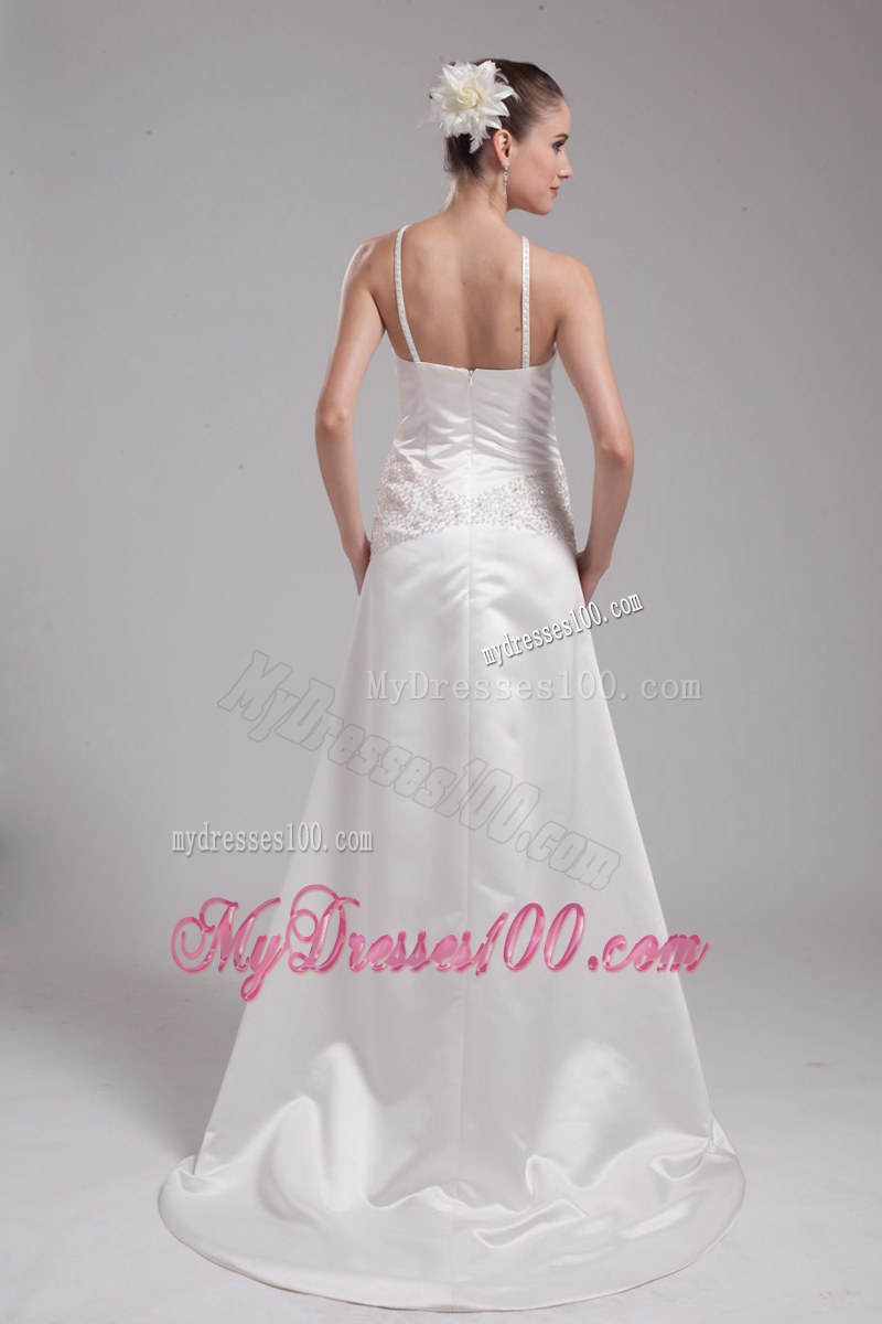 Halter Top Dress for Brides with Shining Beadings and Hollow Out For Beauties