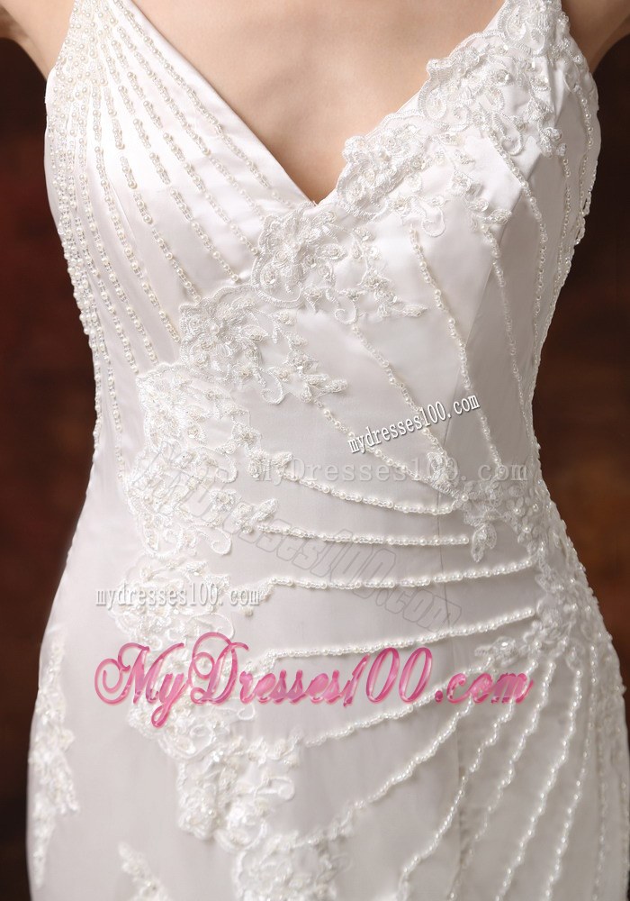 Spaghetti Straps for Mermaid Layered Bridal Dresses for Wedding with Appliques