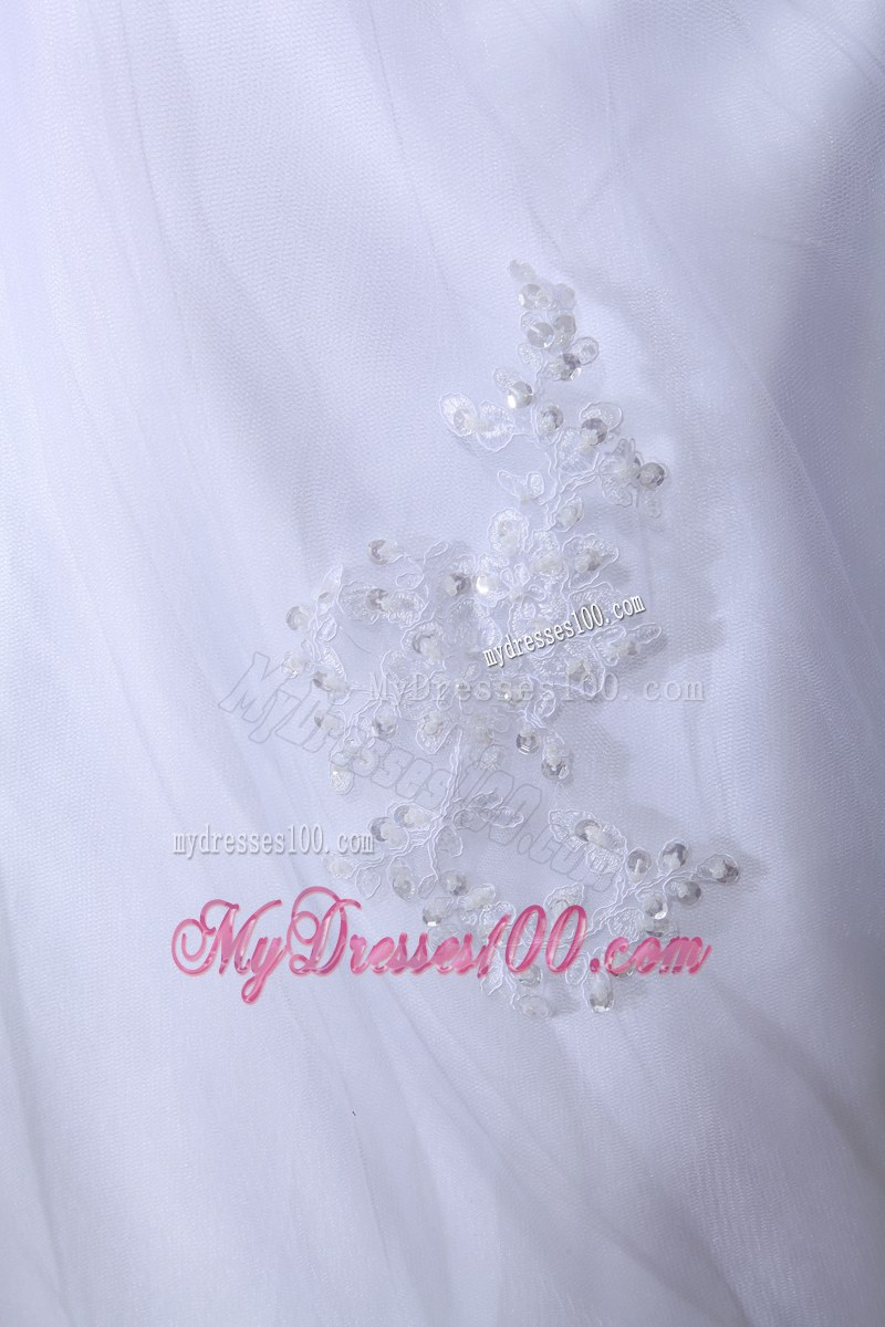 Lace Flowers Bridal Gown with Sheer Half Sleeves Jacket and Chapel Train