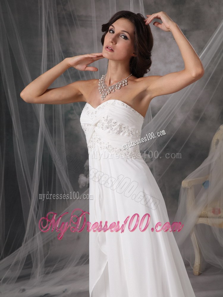Wonderful Trumpet Sweetheart Strapless Court Train White Wedding Dress