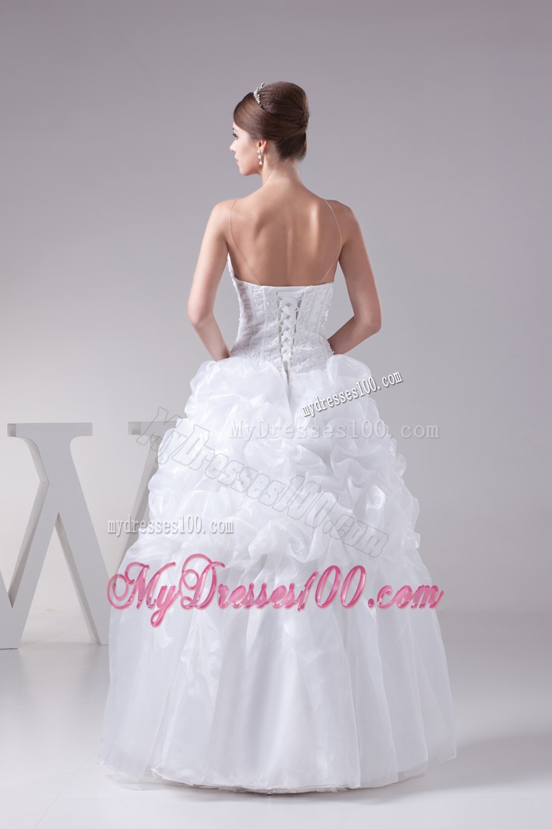 Ball Gown Sweetheart Bridal Gown with Pick-ups and Transparent Bodice