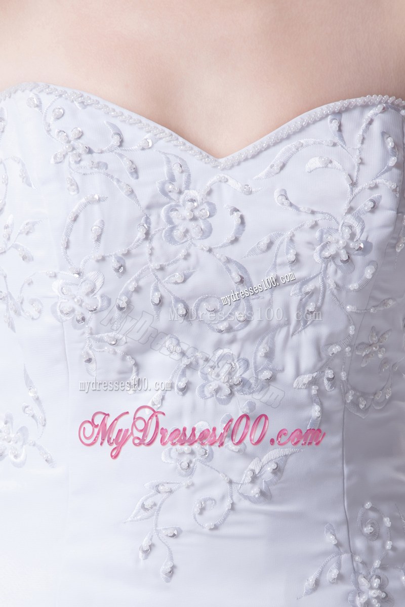 Ruffles Diamonds and Embroideries Decorated Chiffon Dress for Wedding