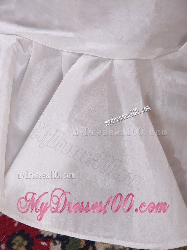 Halter Top Beaded Ruffles White Wedding Dress Chapel Train Lace-up Back