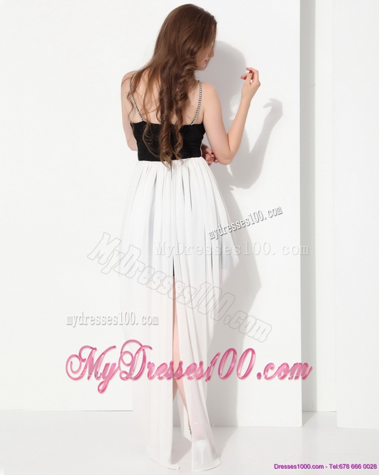 High Low Beading 2016 Evening Dresses in Black and White