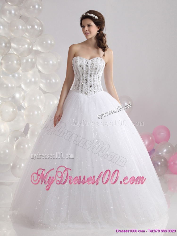 2016 Brand New Sweetheart Wedding Dress with Beading
