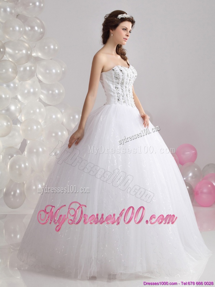 2016 Brand New Sweetheart Wedding Dress with Beading
