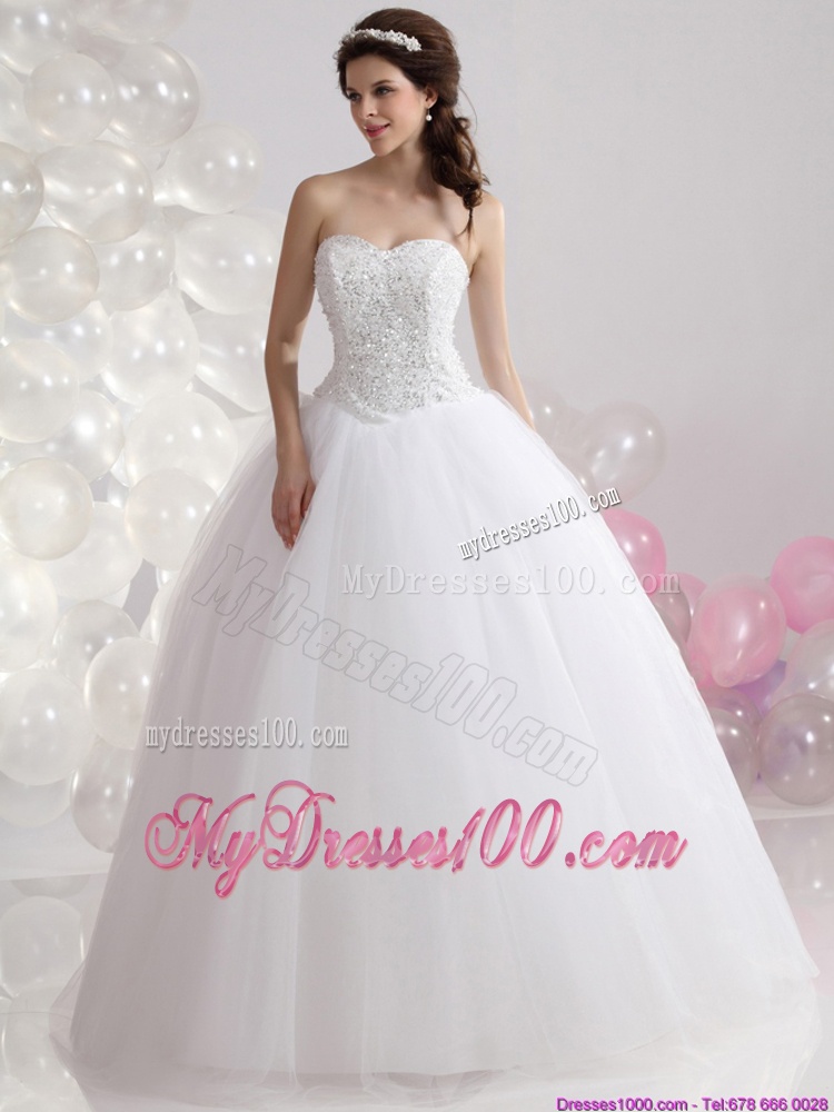2016 Brand New Sweetheart Wedding Dress with Beading