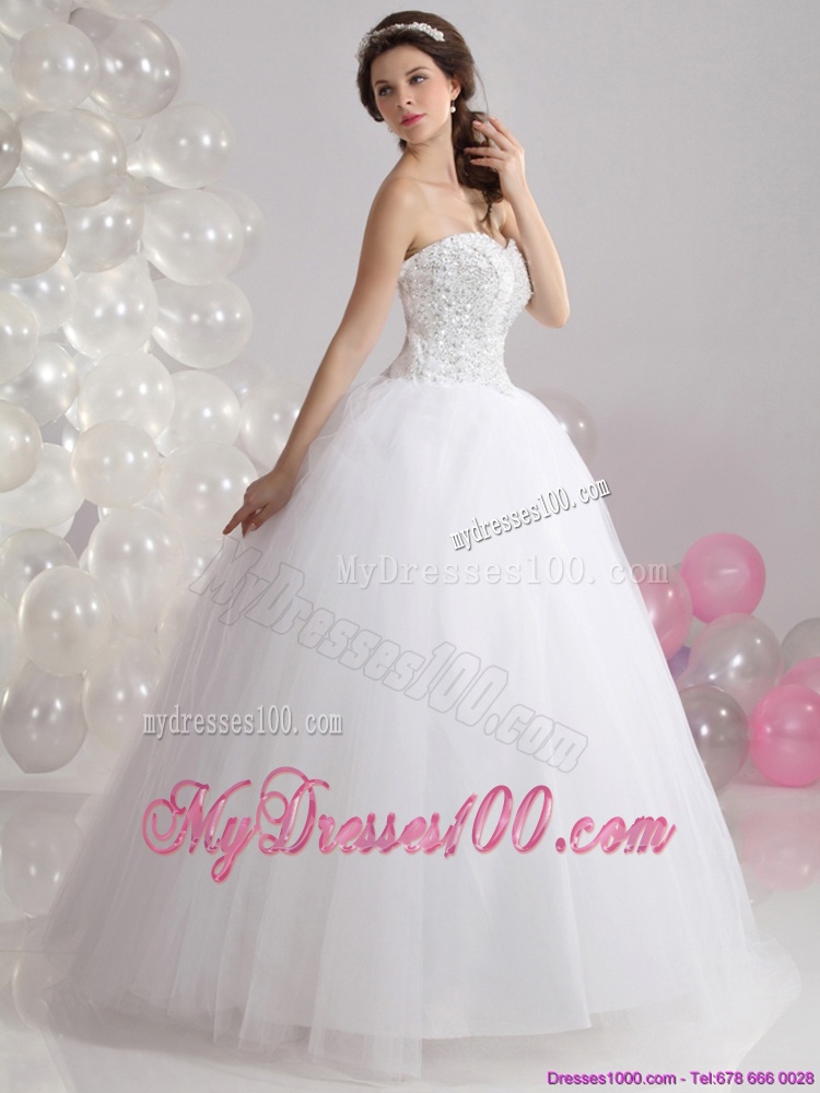 2016 Brand New Sweetheart Wedding Dress with Beading
