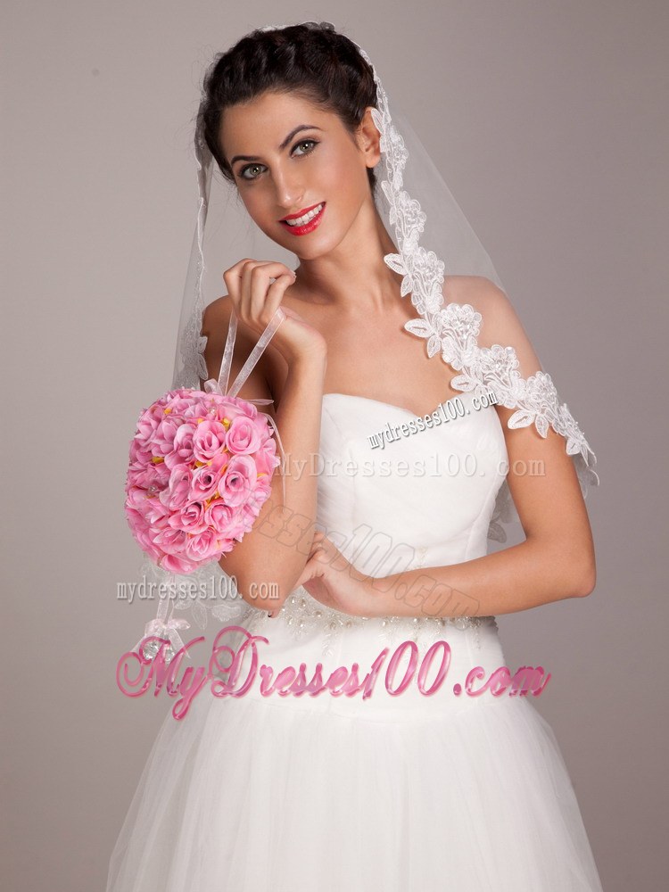 Charming Pink Spherical Wedding Bouquet For Bride