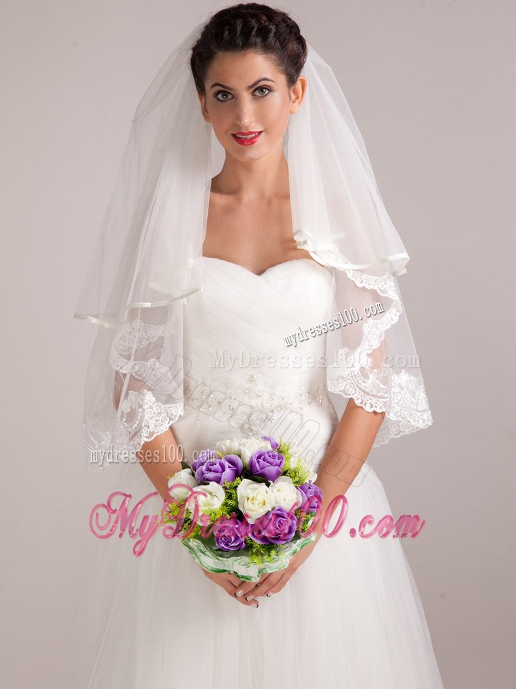 Colorful Purple And White Hand-tied Wedding Bridal Bouquet