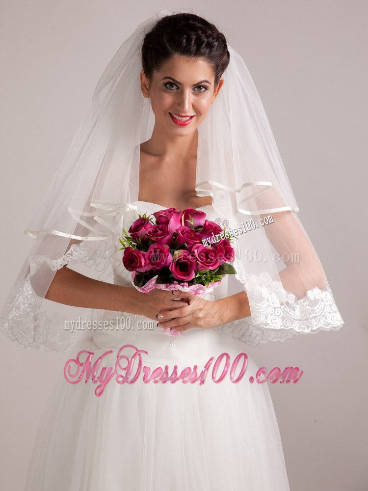 Elegant Rose Red Hand-tied Wedding Bridal Bouquet