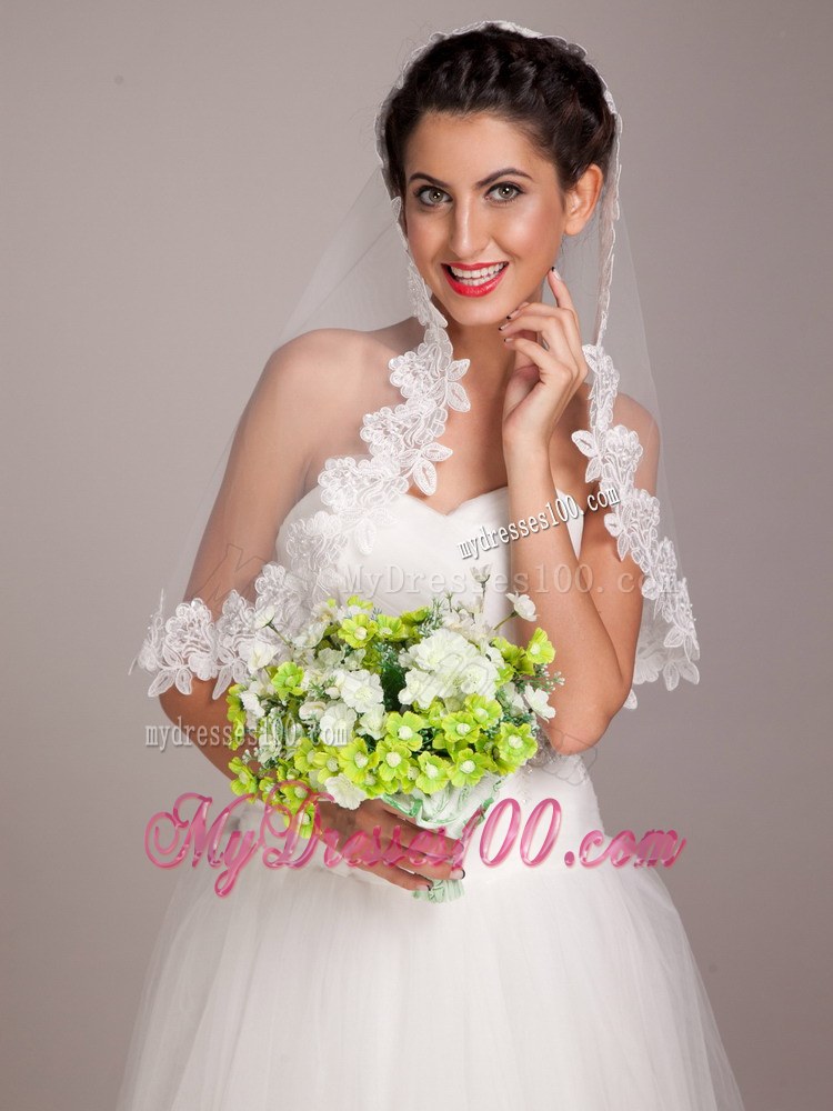 Lovely Green And White Hand-tied Wedding Bouquet