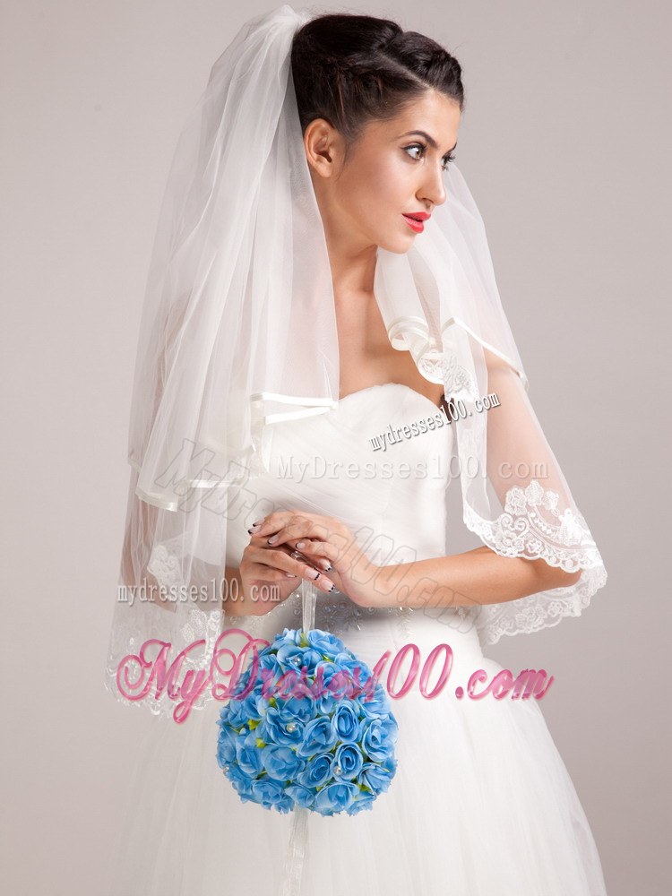 Pretty Blue Wedding Bridal Bouquet With Pearl