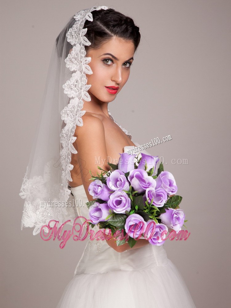 Pretty Lavender Rose Hand-tied Wedding Bridal Bouquet