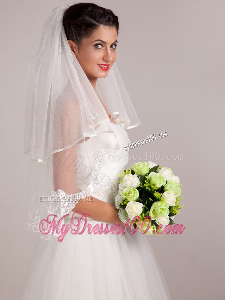 Pure Green/ White Round Shape Wedding Bouquet For Bride