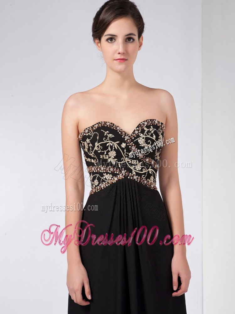 Custom Made Black Column Mother of the Bride Dress Sweetheart Ankle-length Beaded