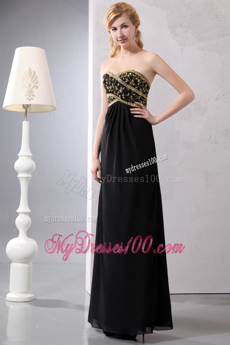 Gorgeous Black Column Sweetheart Sequins Mother Of The Bride Dress Ankle-length