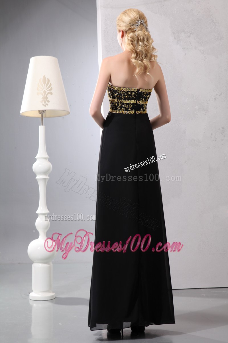 Gorgeous Black Column Sweetheart Sequins Mother Of The Bride Dress Ankle-length