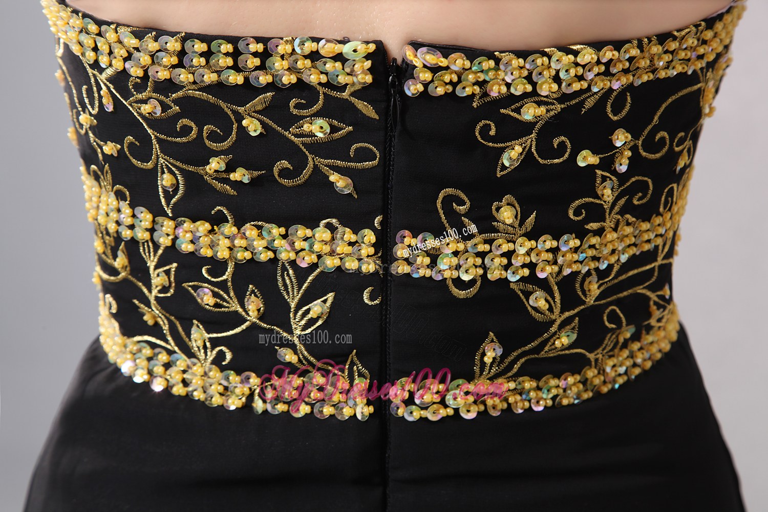 Gorgeous Black Column Sweetheart Sequins Mother Of The Bride Dress Ankle-length