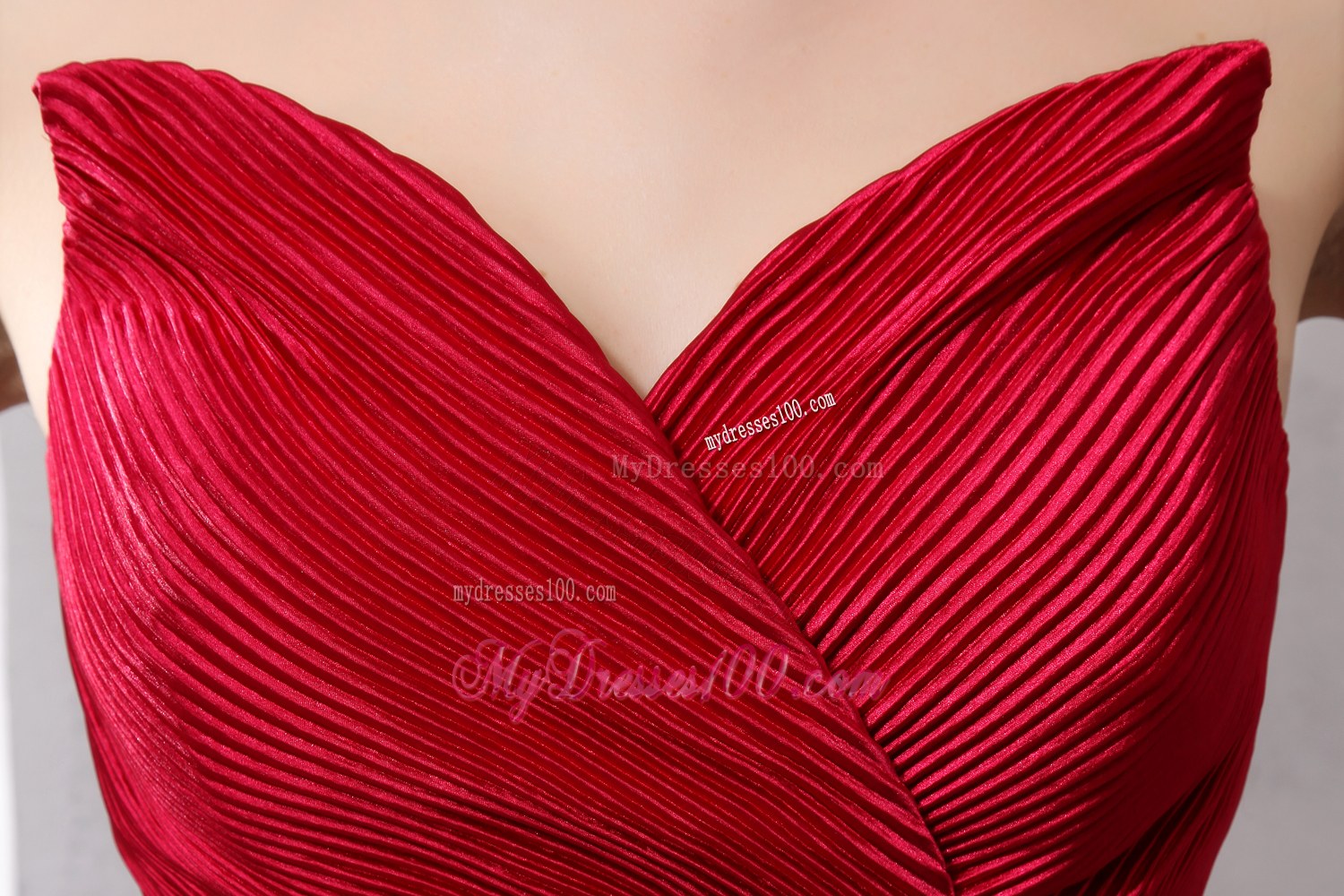 Cute Wine Red Sweetheart Beading Wedding Guest Dress Knee-length Special Fabric