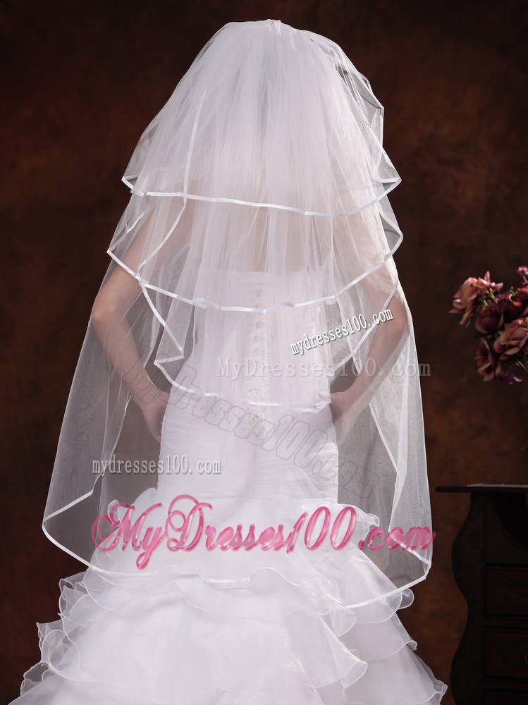 Beautiful Four-tier Organza Wedding Veil
