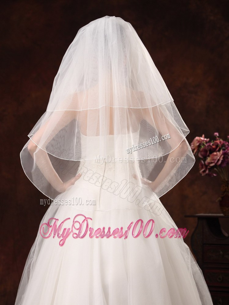 Beautiful Organza and Three-tier Veil For Wedding