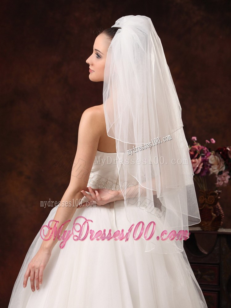 Beautiful Organza and Three-tier Veil For Wedding